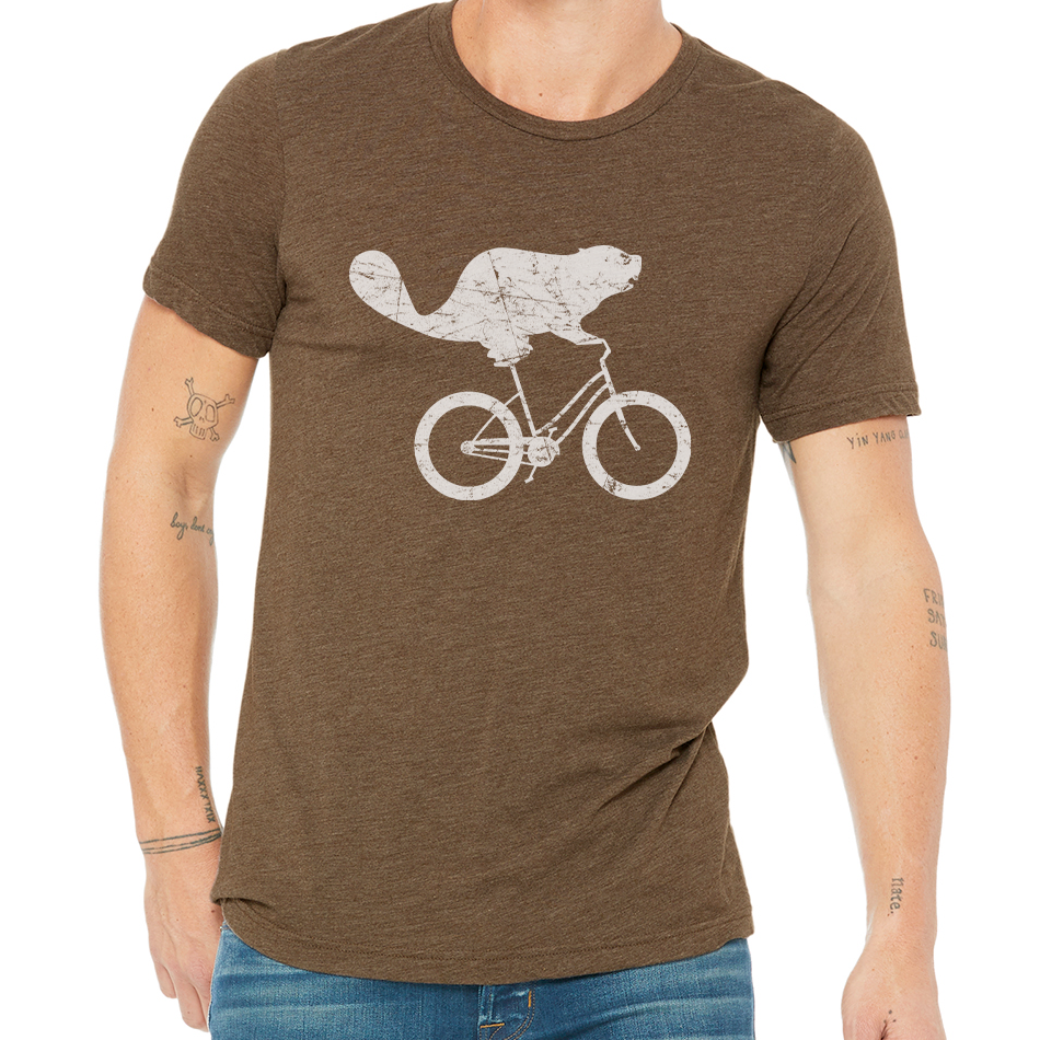 Beaverdale Bicycles Beaver Logo Unisex Heather CVC T-Shirt