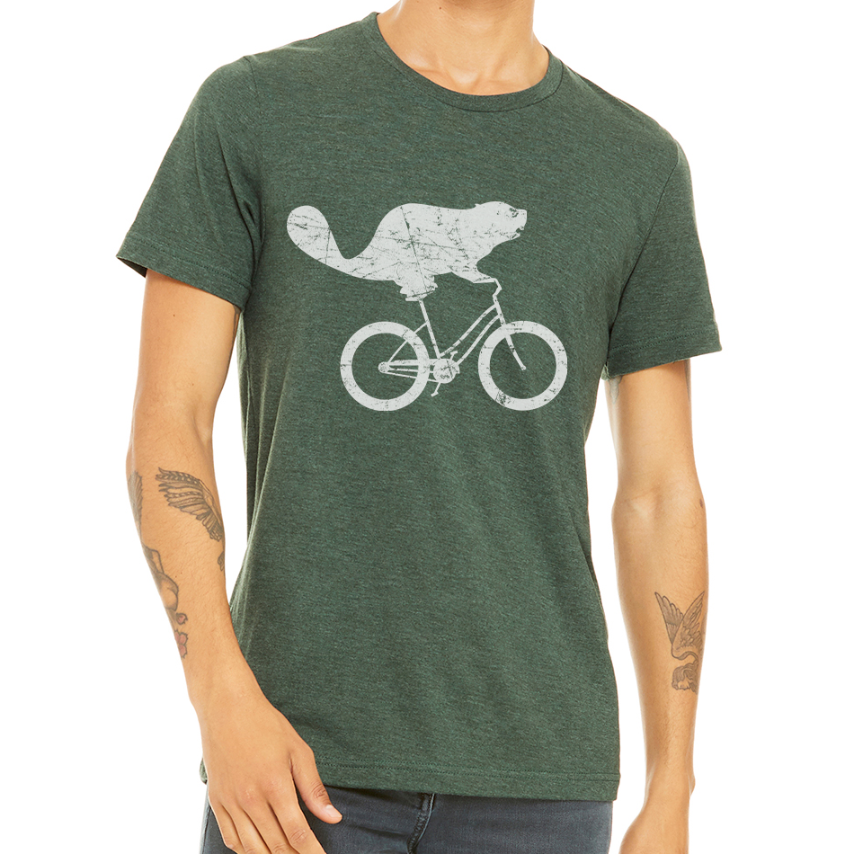 Beaverdale Bicycles Beaver Logo Unisex Heather CVC T-Shirt