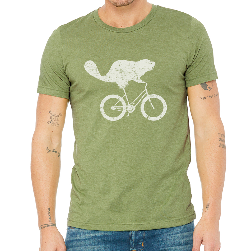 Beaverdale Bicycles Beaver Logo Unisex Heather CVC T-Shirt