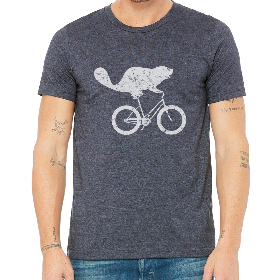 Beaverdale Bicycles Beaver Logo Unisex Heather CVC T-Shirt