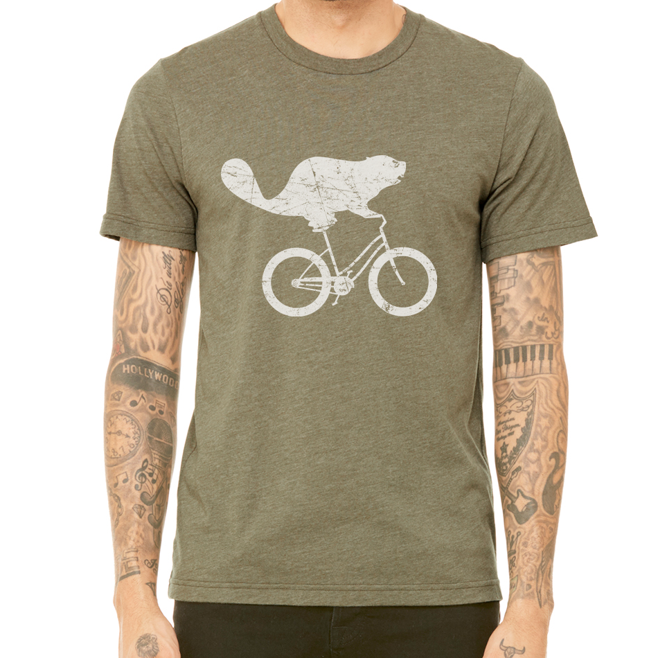 Beaverdale Bicycles Beaver Logo Unisex Heather CVC T-Shirt