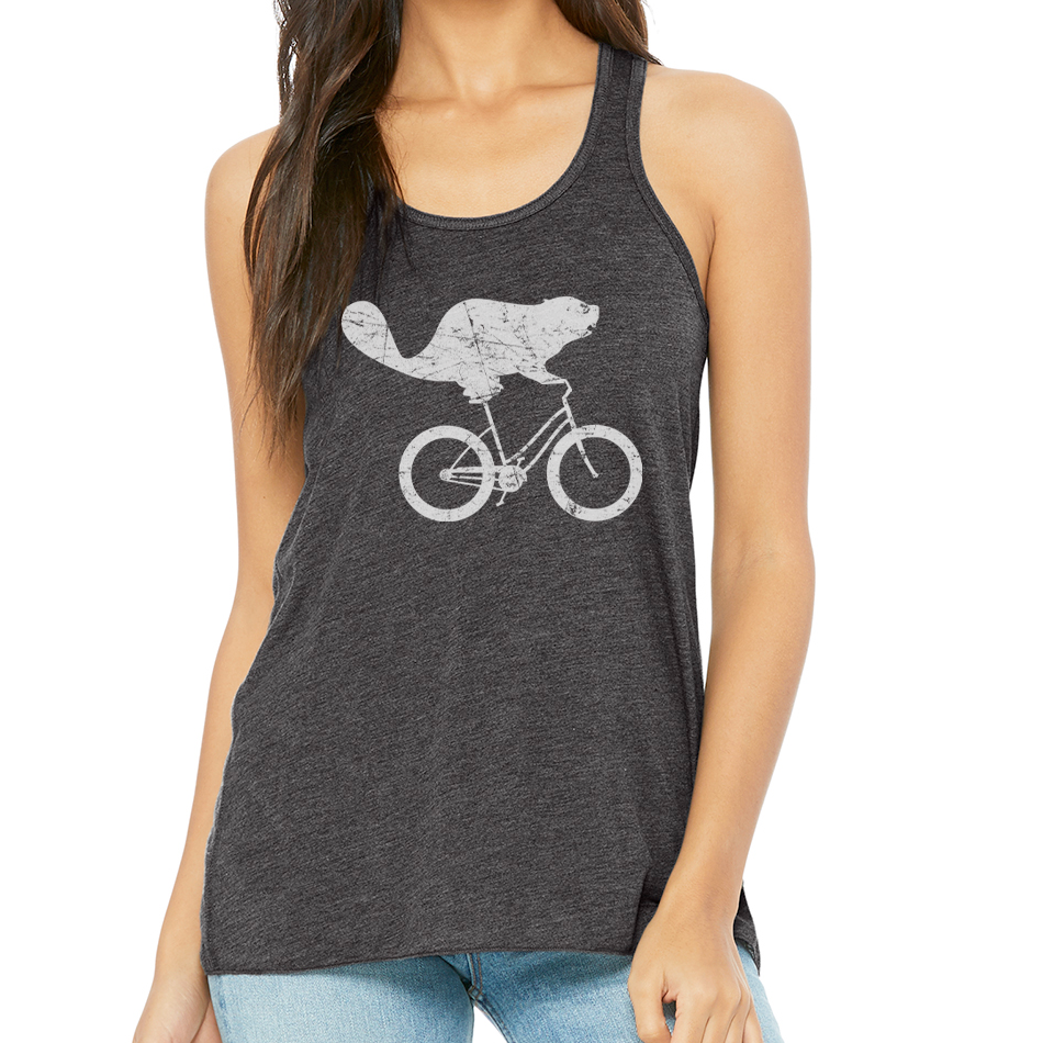 Beaverdale Bicycles Beaver Logo Ladies' Flowy Racerback Tank