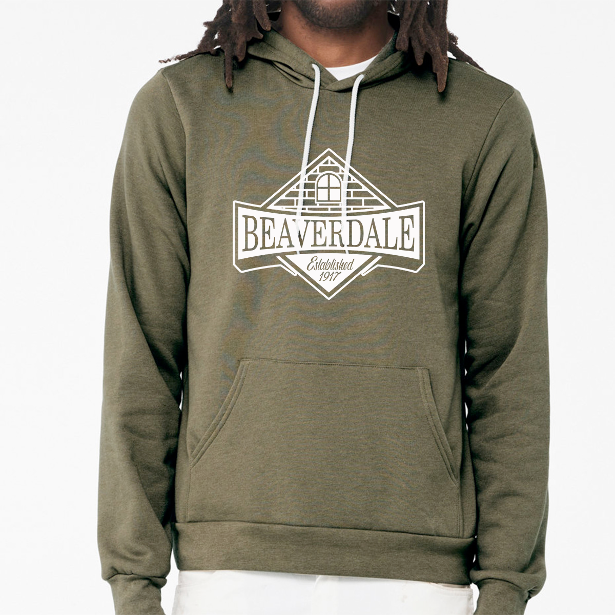 "Beaverdale Est. 1917 Crest" - Unisex Sponge Fleece Pullover Hoodie