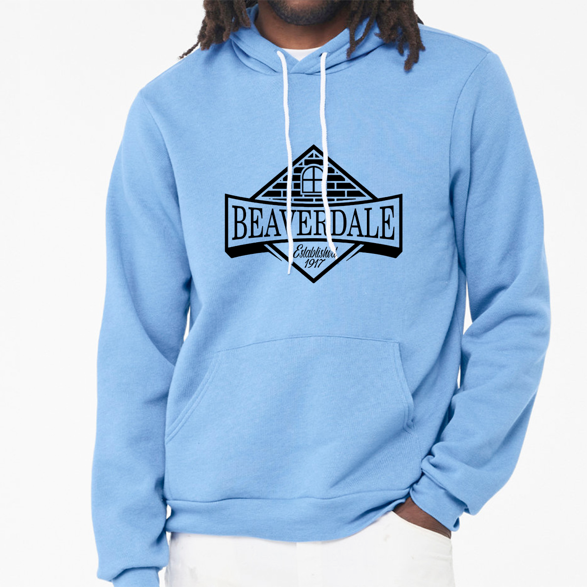 "Beaverdale Est. 1917 Crest" - Unisex Sponge Fleece Pullover Hoodie