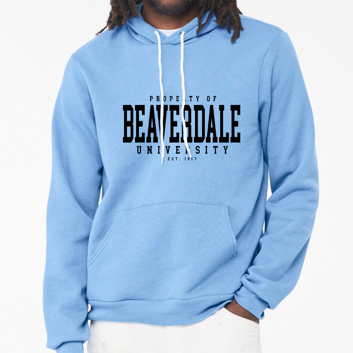 "Property of Beaverdale University" - Unisex Sponge Fleece Pullover Hoodie