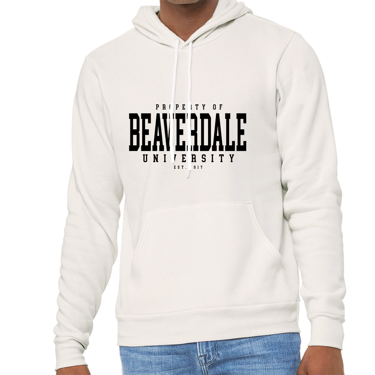 "Property of Beaverdale University" - Unisex Sponge Fleece Pullover Hoodie