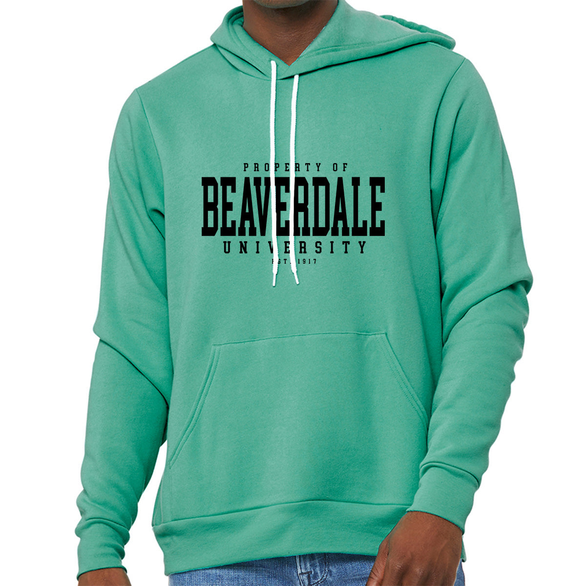 "Property of Beaverdale University" - Unisex Sponge Fleece Pullover Hoodie