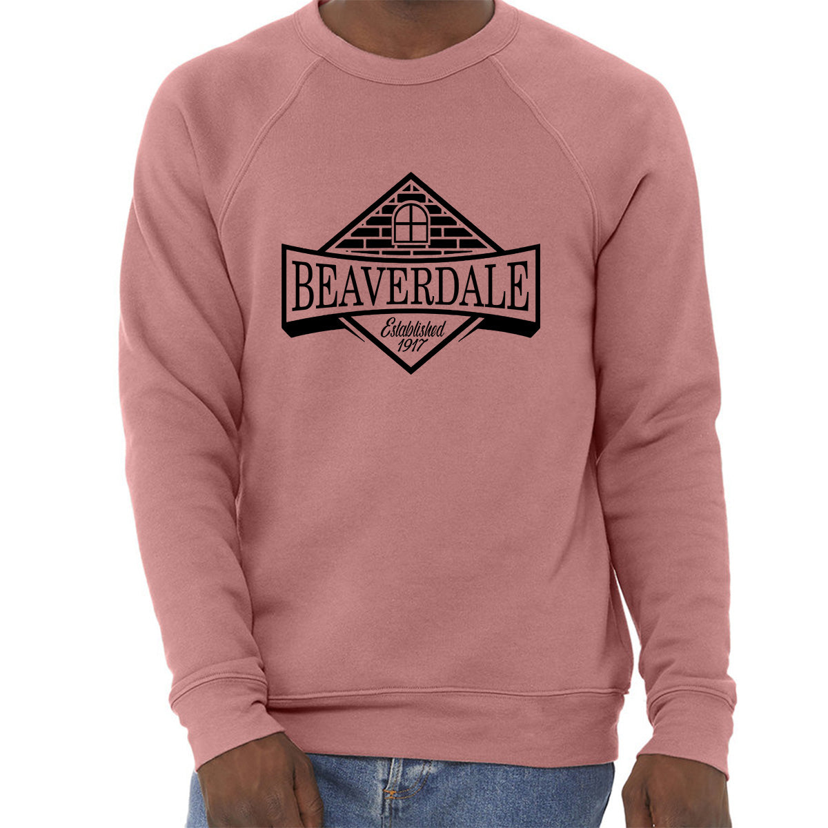 "Beaverdale Est. 1917 Crest" - Unisex Sponge Fleece Crewneck Sweatshirt