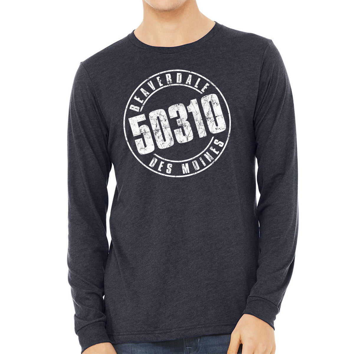 50310 Logo Unisex Heather CVC Long Sleeve T-Shirt