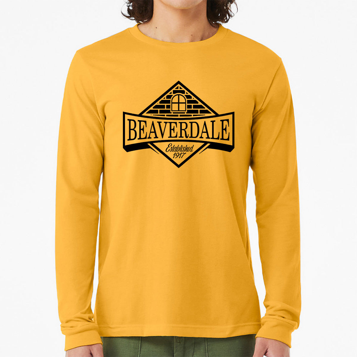 "Beaverdale Est. 1917 Crest" - Unisex Heather CVC Long Sleeve T-Shirt