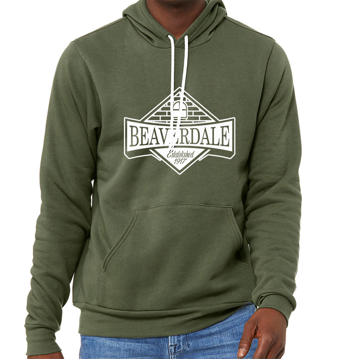 "Beaverdale Est. 1917 Crest" - Unisex Sponge Fleece Pullover Hoodie