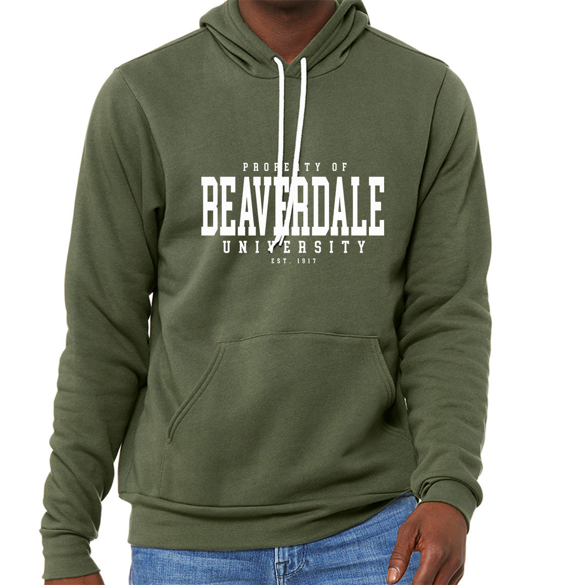 "Property of Beaverdale University" - Unisex Sponge Fleece Pullover Hoodie