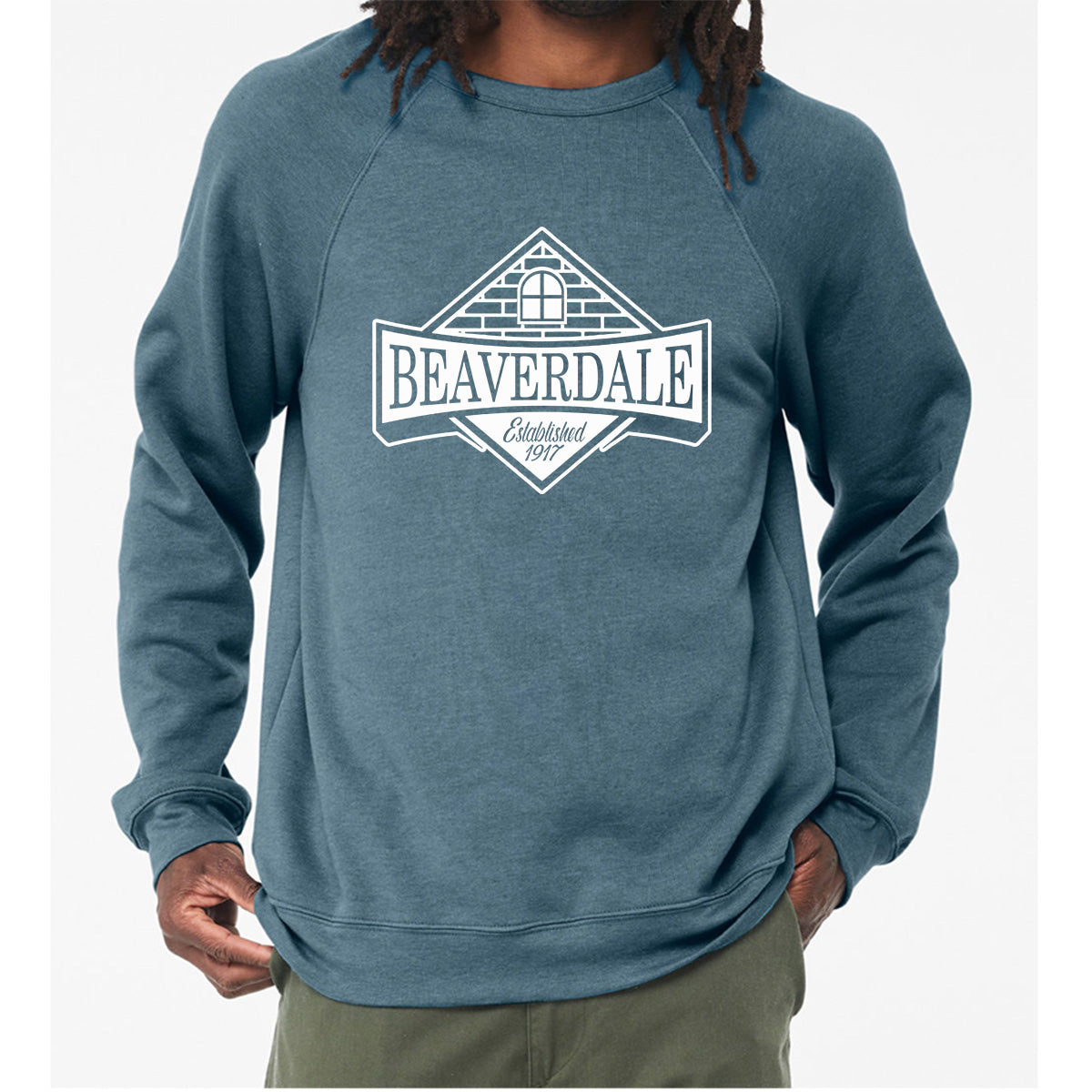 "Beaverdale Est. 1917 Crest" - Unisex Sponge Fleece Crewneck Sweatshirt