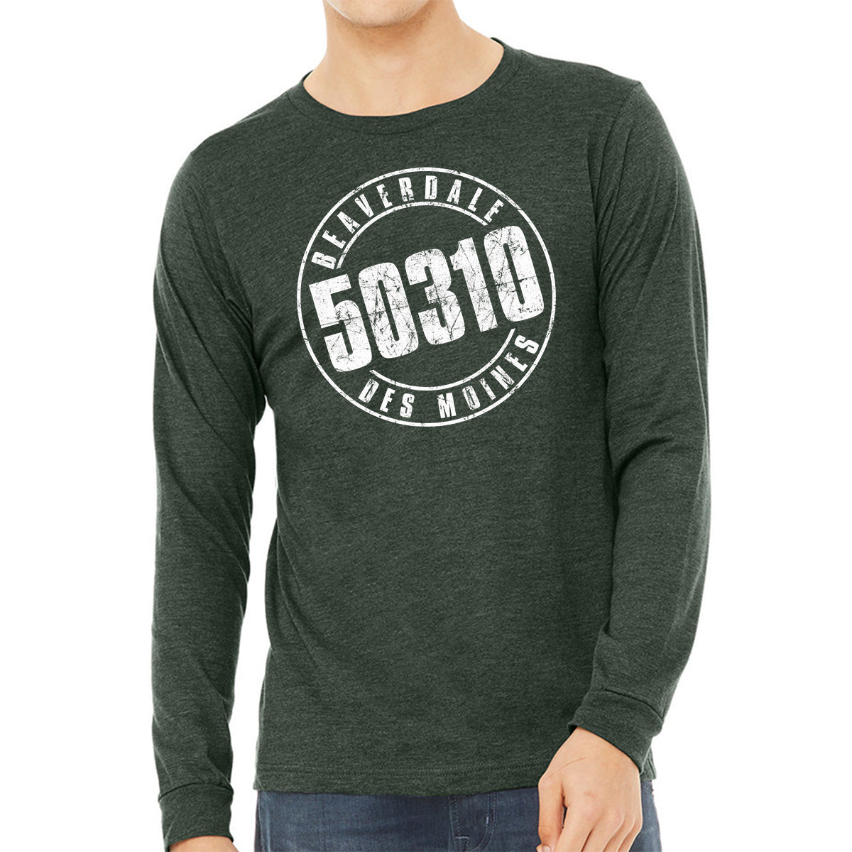 50310 Logo Unisex Heather CVC Long Sleeve T-Shirt