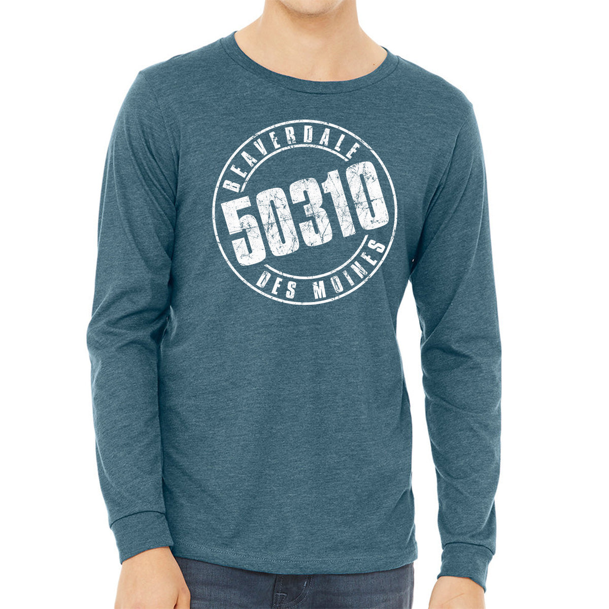 50310 Logo Unisex Heather CVC Long Sleeve T-Shirt