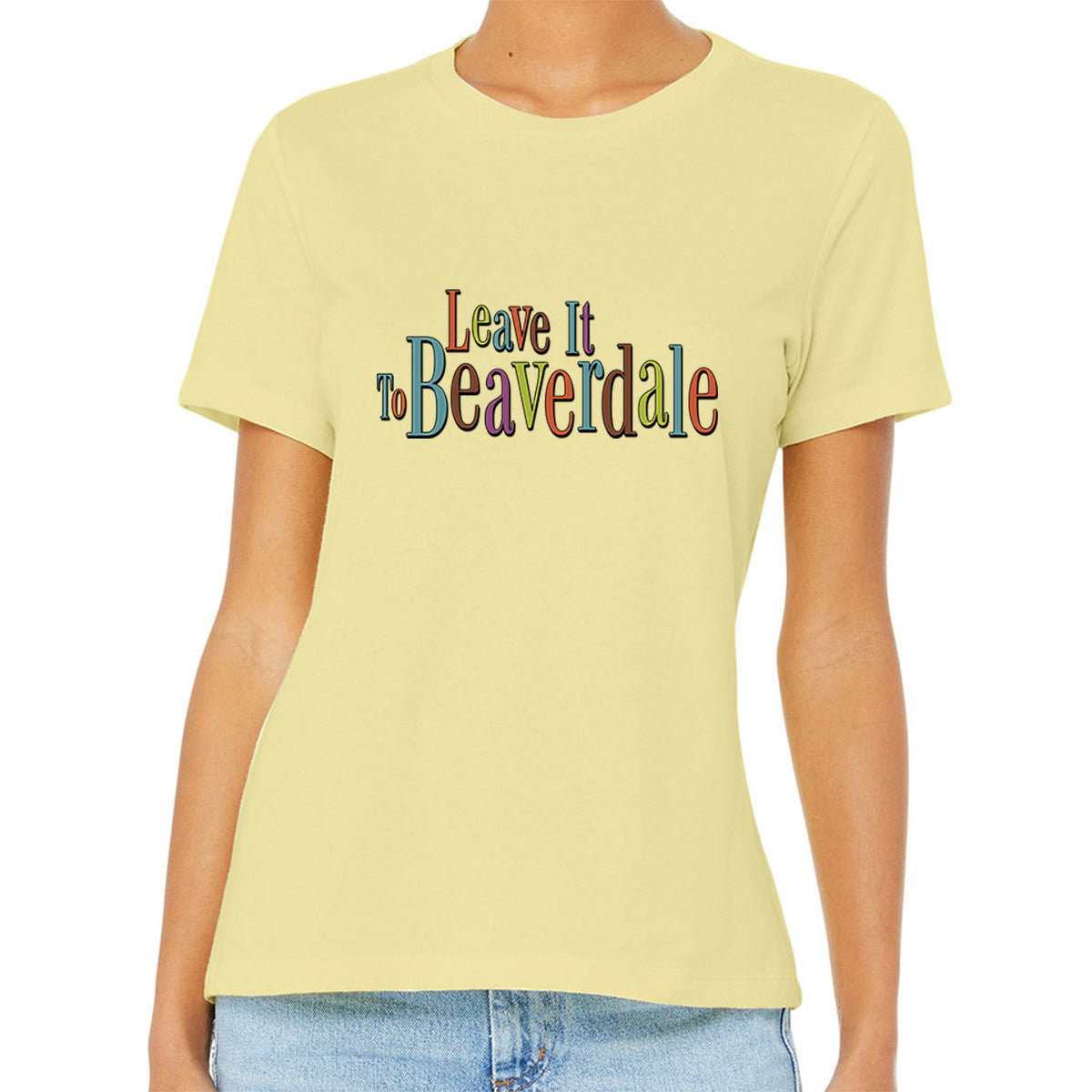 "Leave it to Beaverdale" Ladies' Relaxed Heather CVC Short-Sleeve T-Shirt