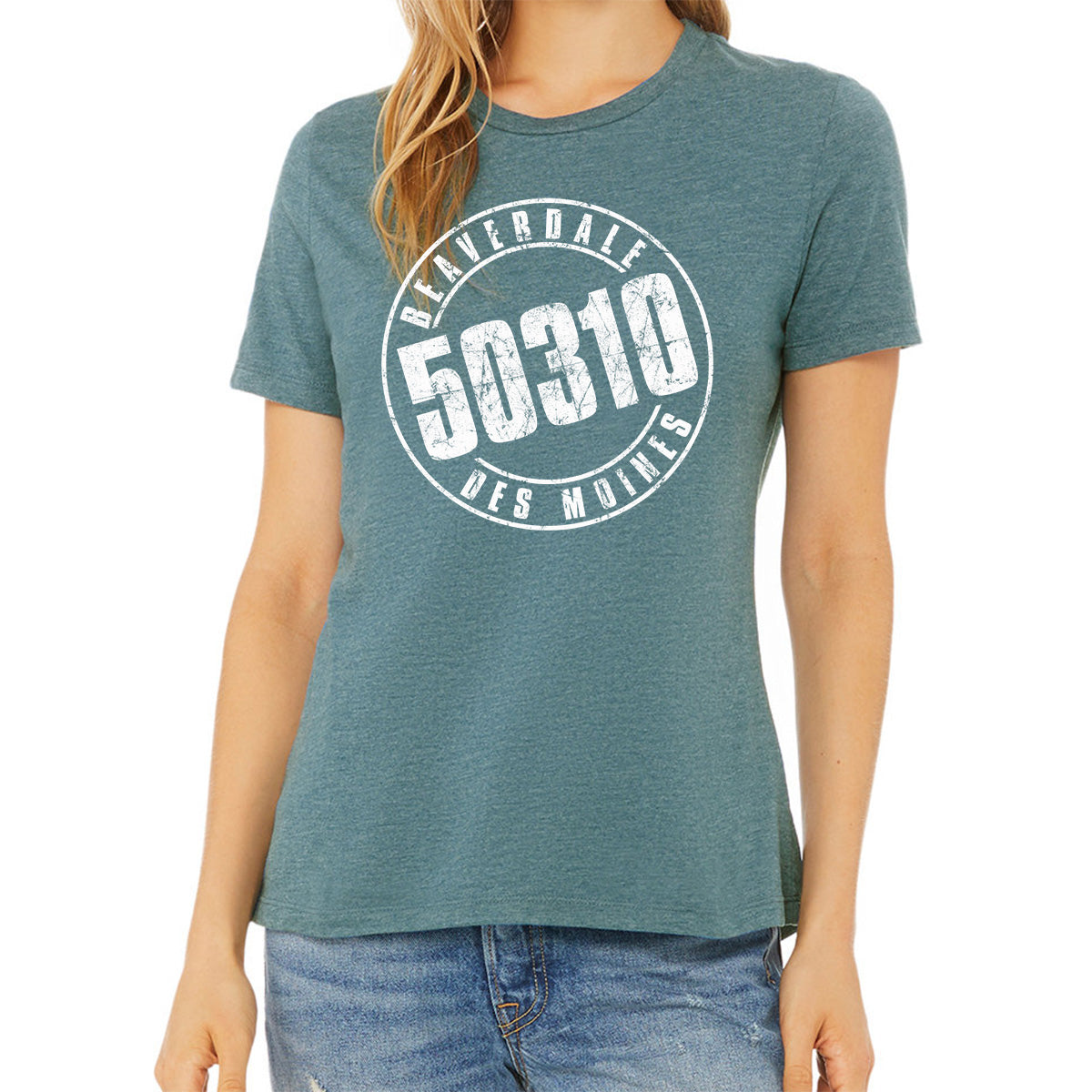 "50310" - Ladies' Relaxed Heather CVC Short-Sleeve T-Shirt