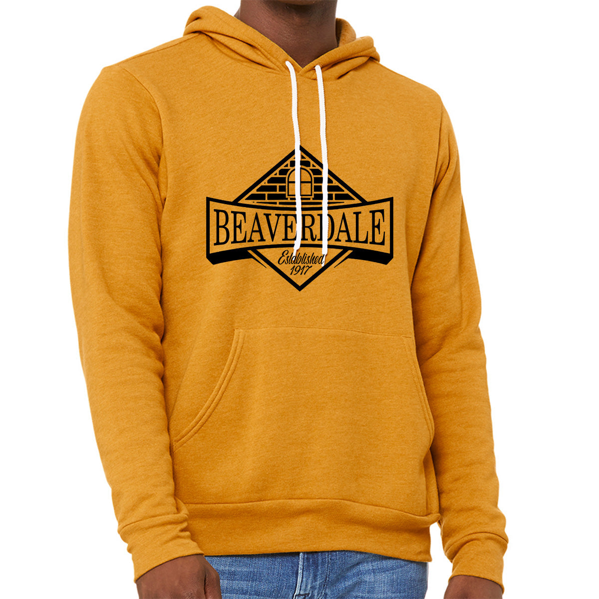 "Beaverdale Est. 1917 Crest" - Unisex Sponge Fleece Pullover Hoodie