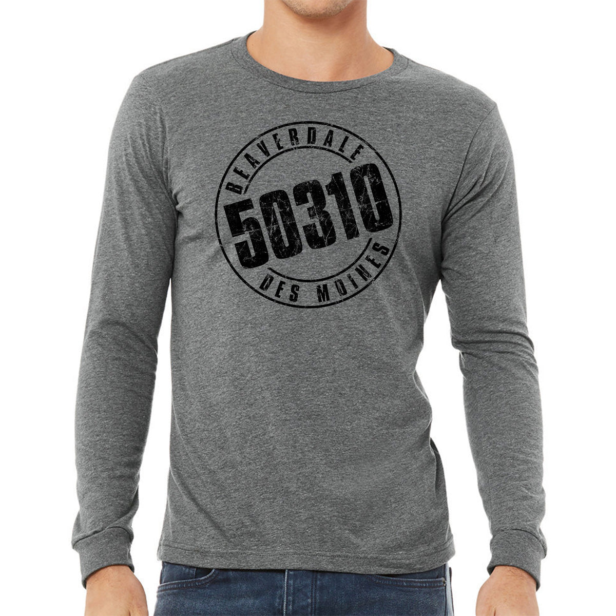 50310 Logo Unisex Heather CVC Long Sleeve T-Shirt