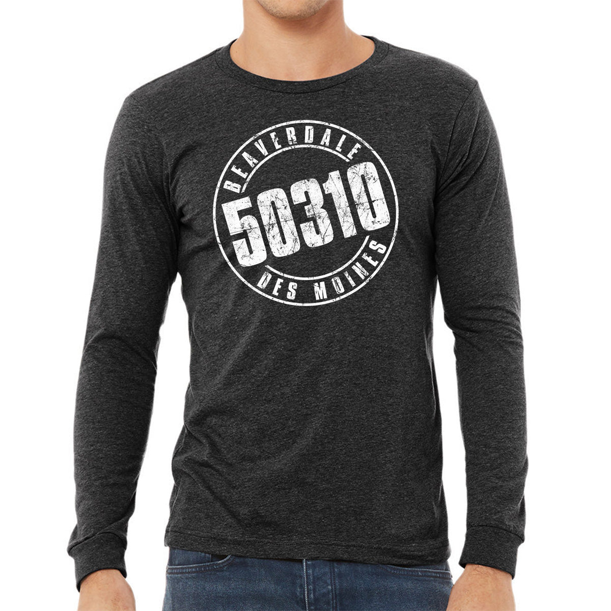 50310 Logo Unisex Heather CVC Long Sleeve T-Shirt