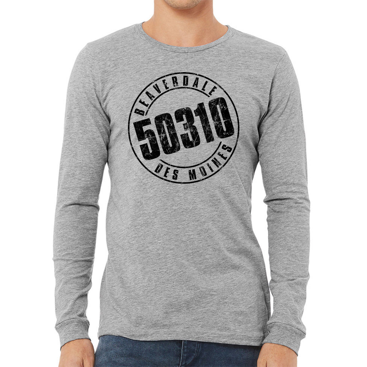 50310 Logo Unisex Heather CVC Long Sleeve T-Shirt