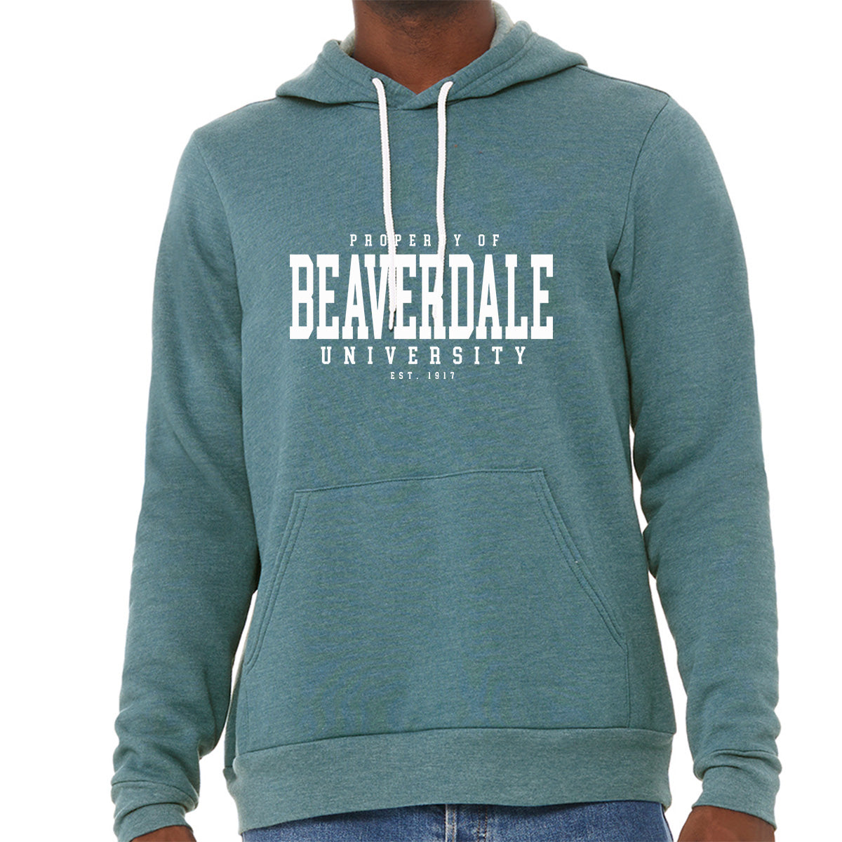 "Property of Beaverdale University" - Unisex Sponge Fleece Pullover Hoodie