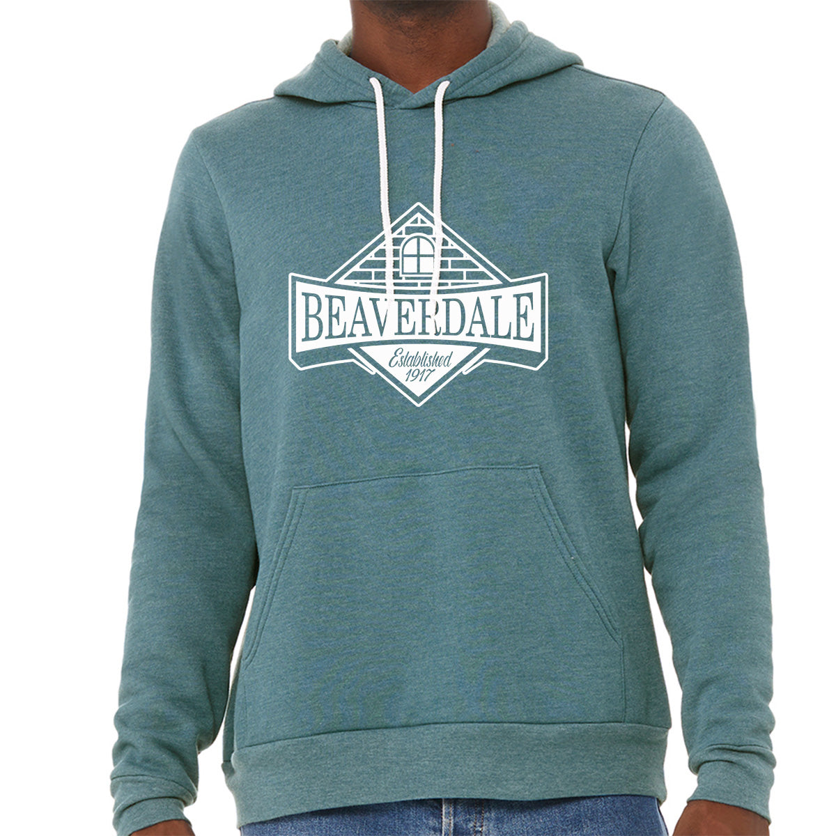 "Beaverdale Est. 1917 Crest" - Unisex Sponge Fleece Pullover Hoodie