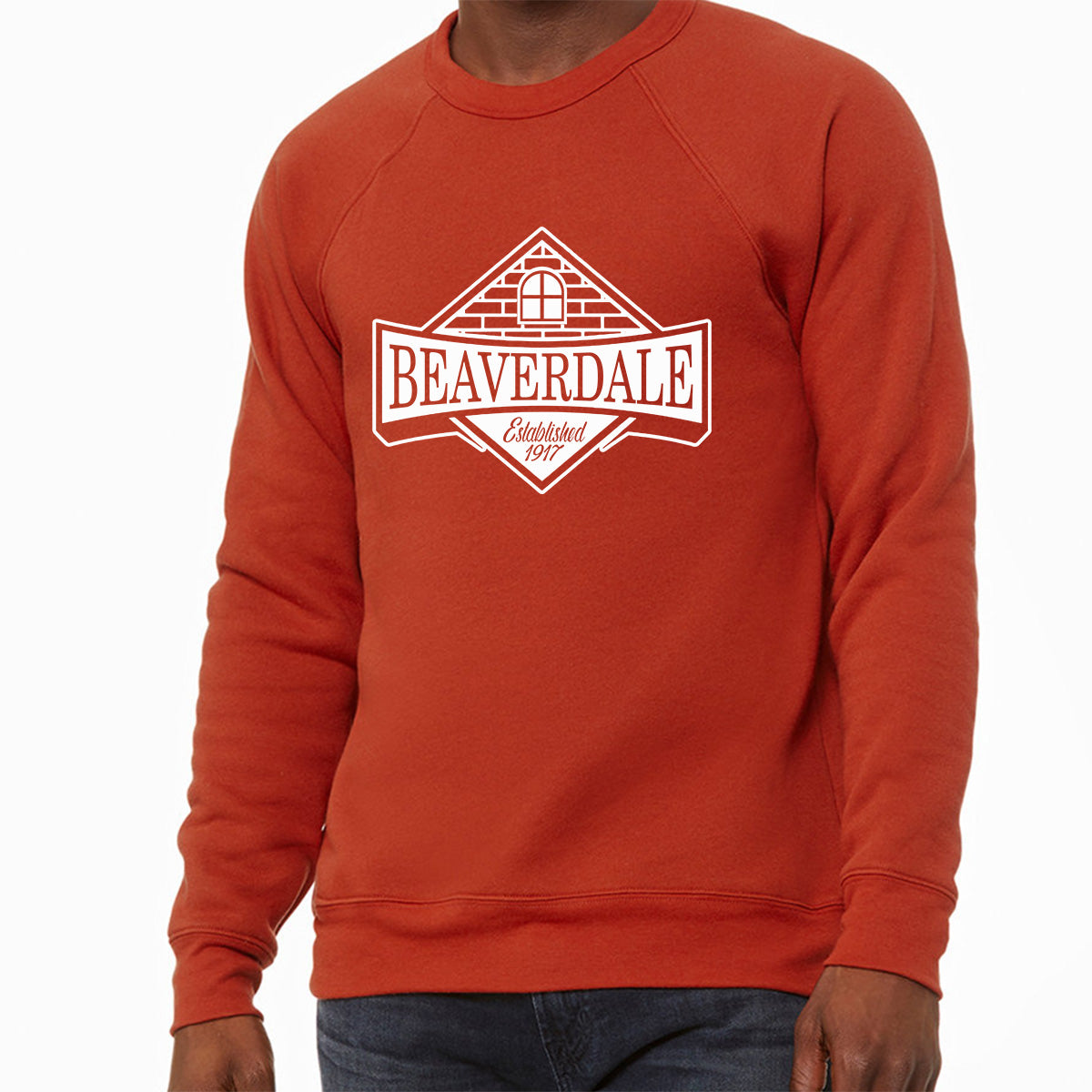 "Beaverdale Est. 1917 Crest" - Unisex Sponge Fleece Crewneck Sweatshirt