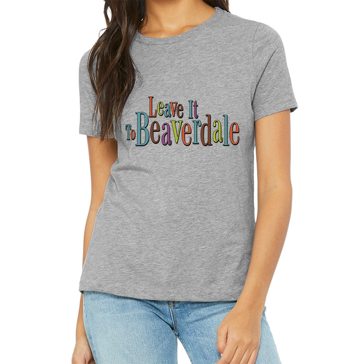 "Leave it to Beaverdale" Ladies' Relaxed Heather CVC Short-Sleeve T-Shirt