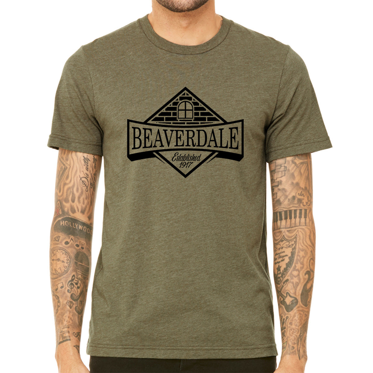 "Beaverdale Est. 1917 Crest" - Unisex Heather CVC T-Shirt