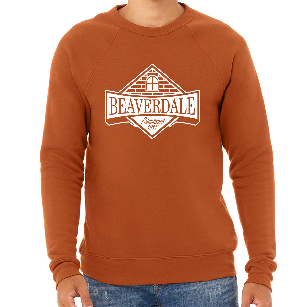 "Beaverdale Est. 1917 Crest" - Unisex Sponge Fleece Crewneck Sweatshirt