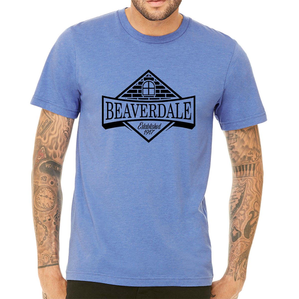 "Beaverdale Est. 1917 Crest" - Unisex Heather CVC T-Shirt