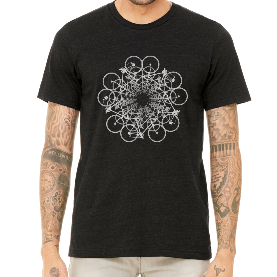 FLOWER CIRCLE: Unisex Heather CVC T-Shirt