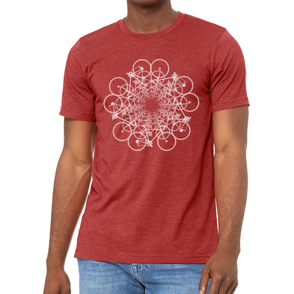 FLOWER CIRCLE: Unisex Heather CVC T-Shirt