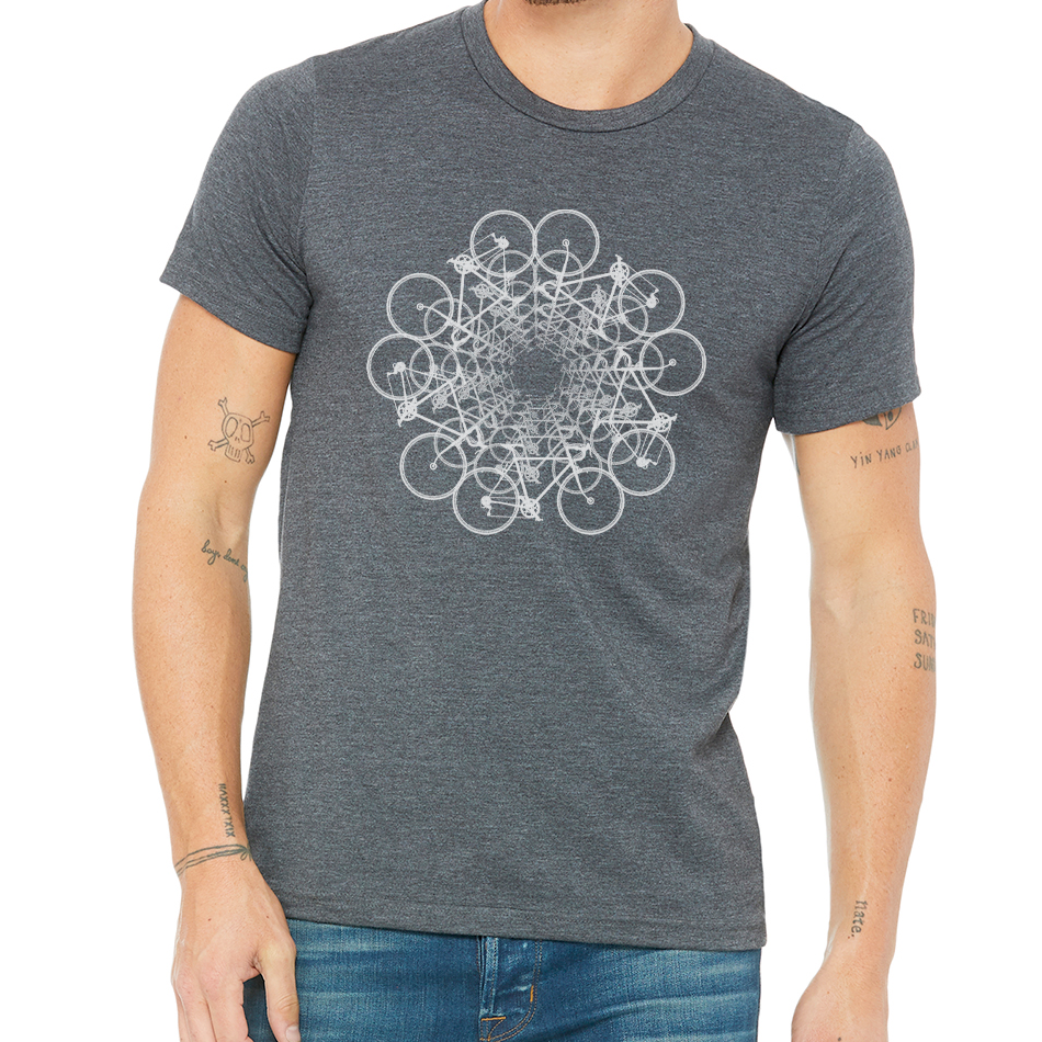FLOWER CIRCLE: Unisex Heather CVC T-Shirt