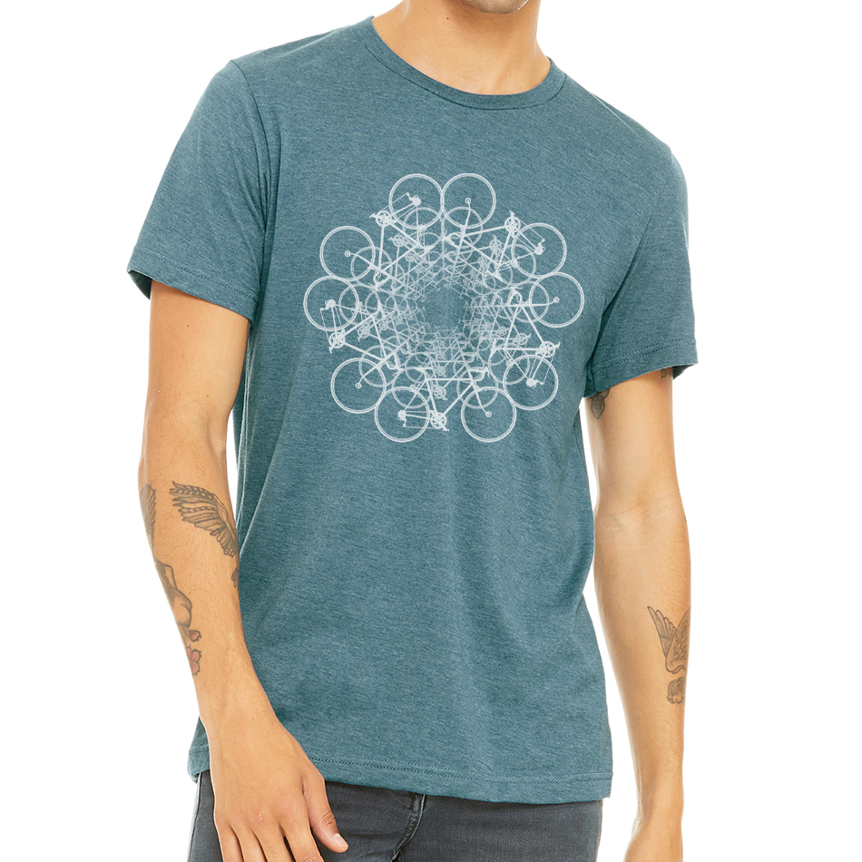 FLOWER CIRCLE: Unisex Heather CVC T-Shirt