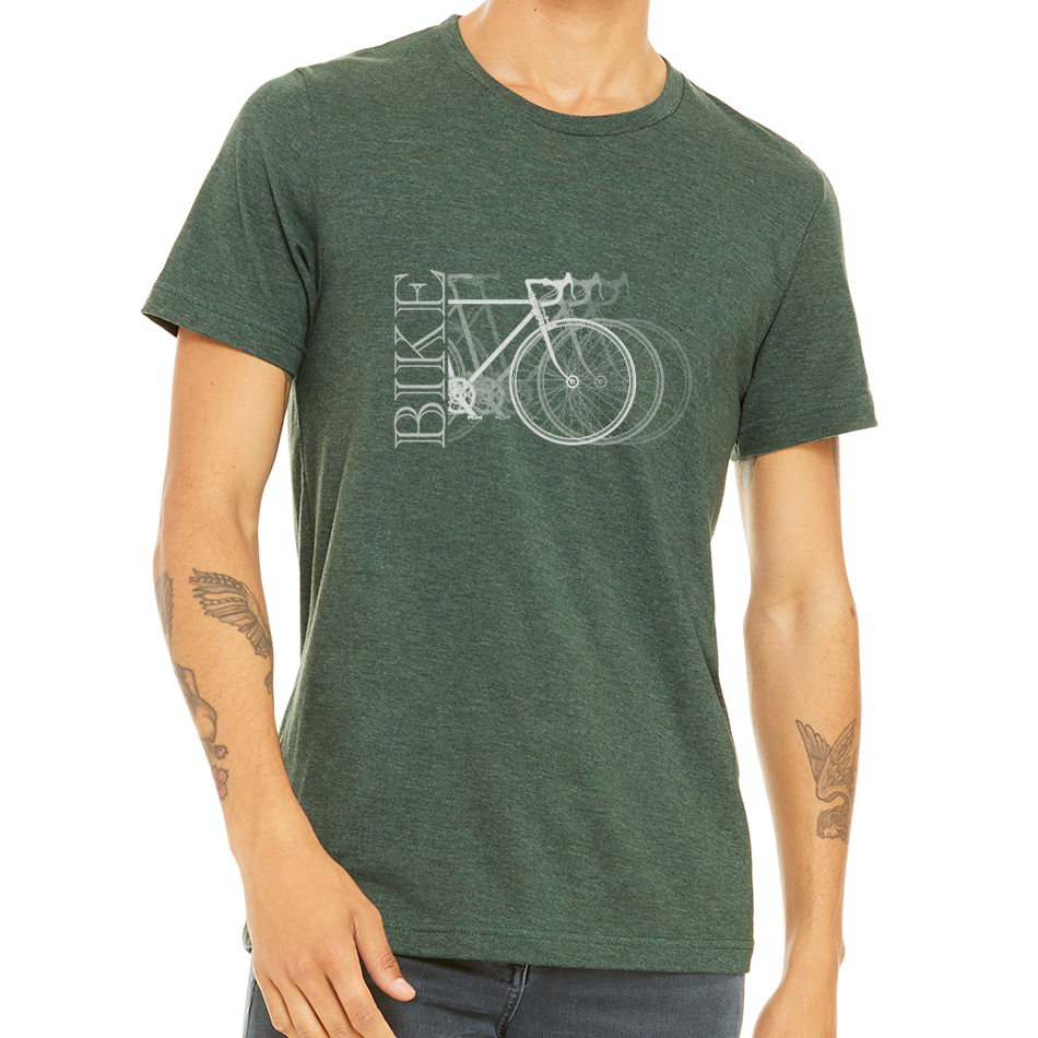 BIKE X3: Unisex Heather CVC T-Shirt