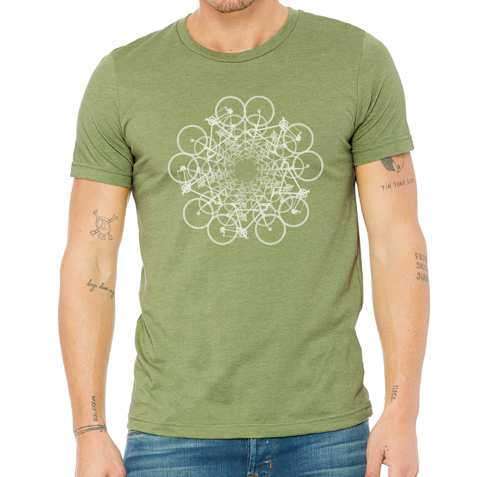FLOWER CIRCLE: Unisex Heather CVC T-Shirt