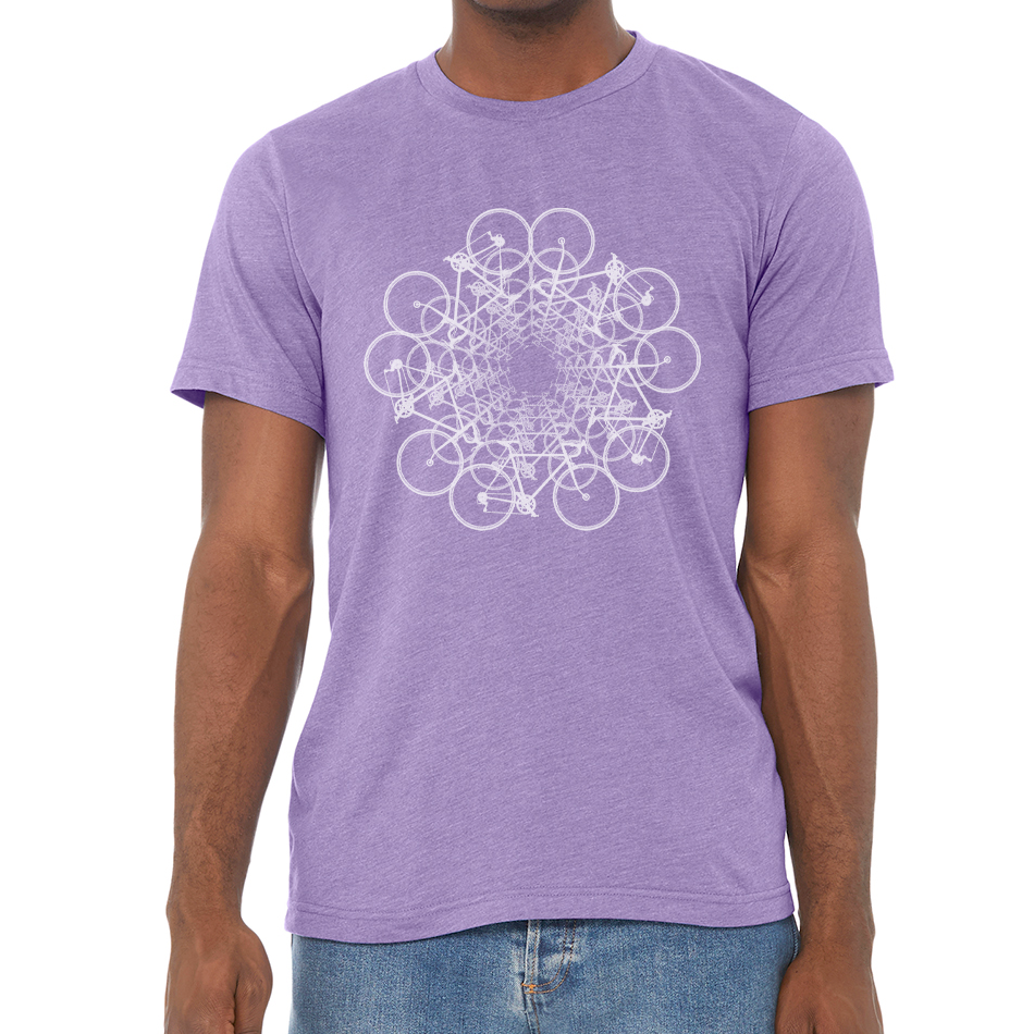 FLOWER CIRCLE: Unisex Heather CVC T-Shirt