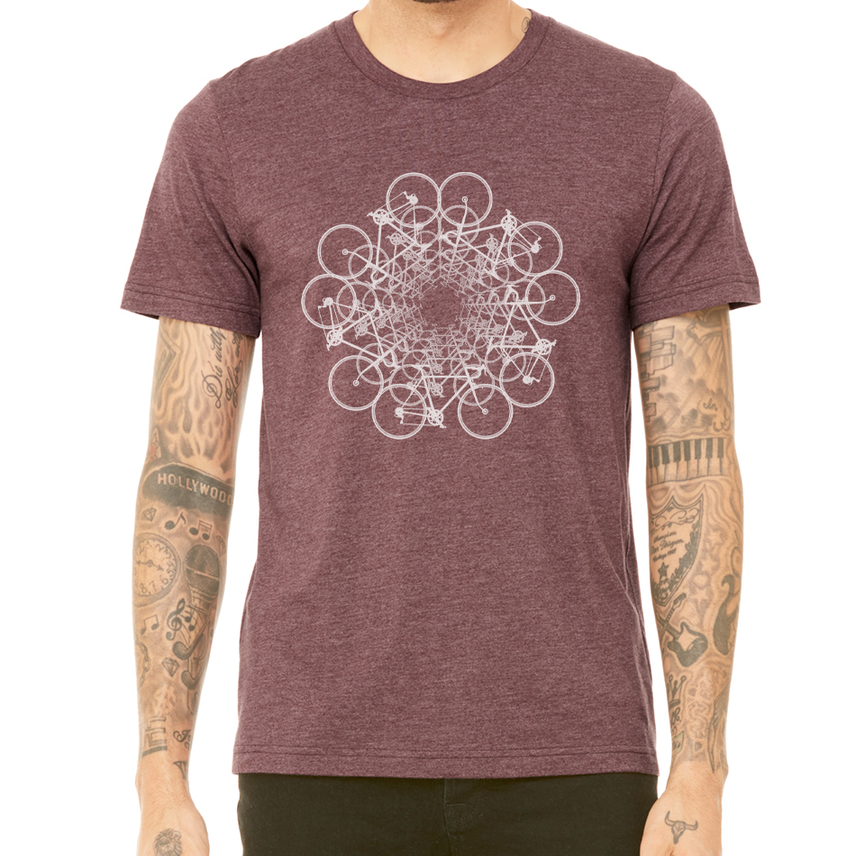 FLOWER CIRCLE: Unisex Heather CVC T-Shirt