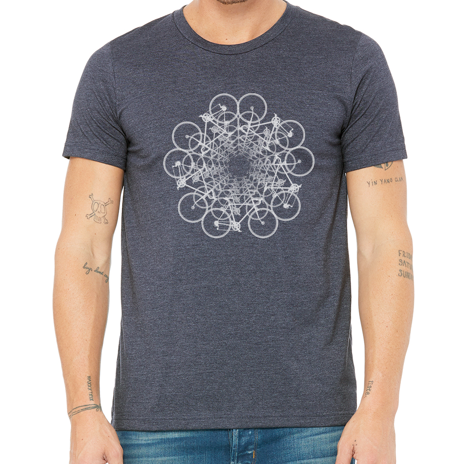FLOWER CIRCLE: Unisex Heather CVC T-Shirt