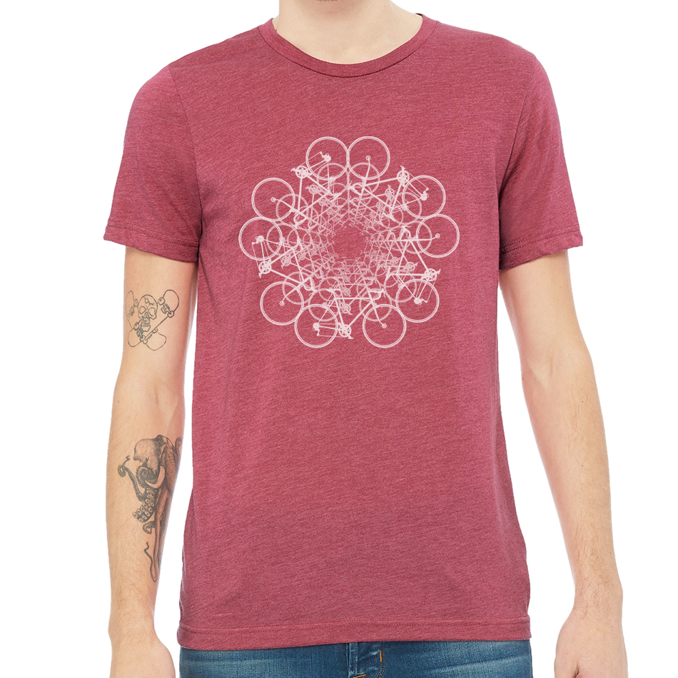 FLOWER CIRCLE: Unisex Heather CVC T-Shirt