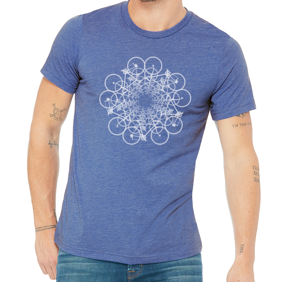 FLOWER CIRCLE: Unisex Heather CVC T-Shirt