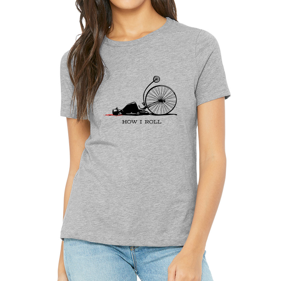 HOW I ROLL: Ladies' Relaxed Heather CVC Short-Sleeve T-Shirt