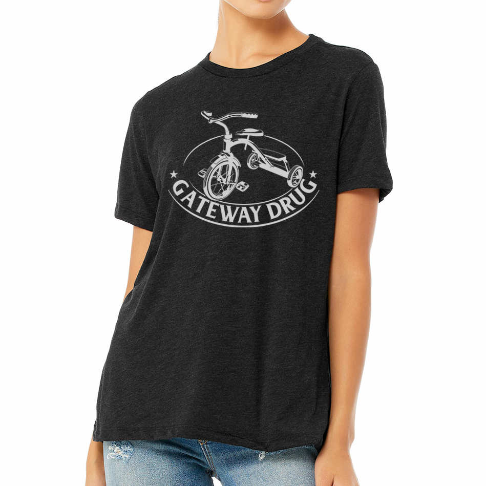 GATEWAY DRUG DESIGN: Ladies' Relaxed Heather CVC Short-Sleeve T-Shirt