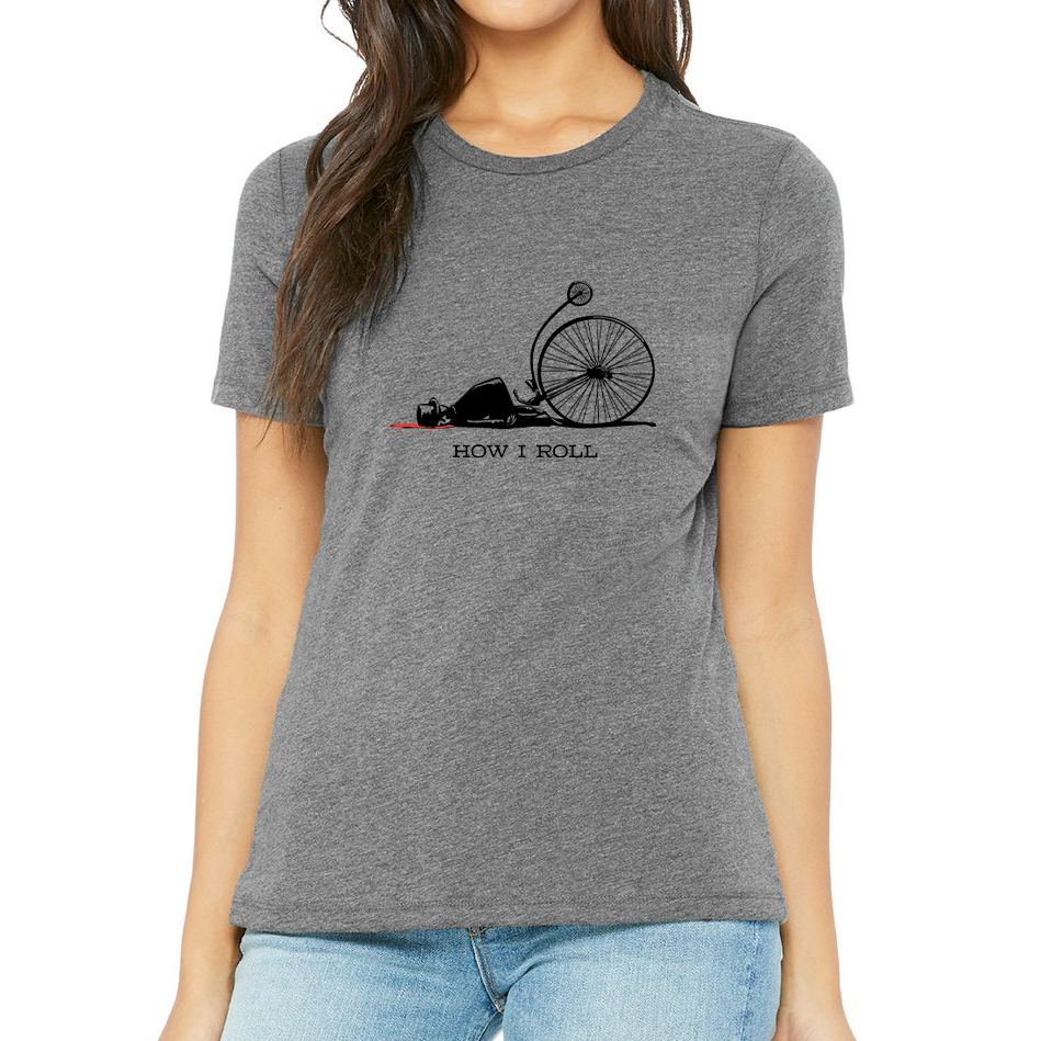 HOW I ROLL: Ladies' Relaxed Heather CVC Short-Sleeve T-Shirt