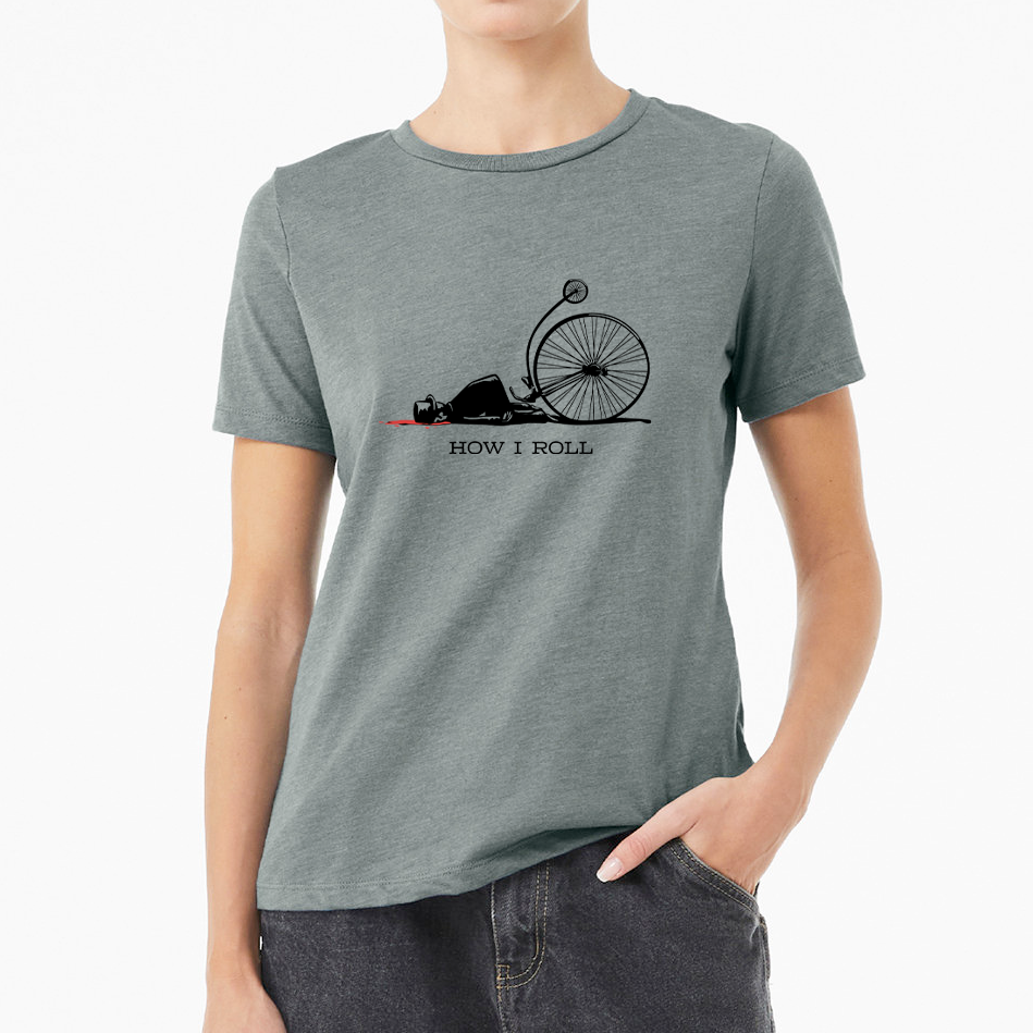 HOW I ROLL: Ladies' Relaxed Heather CVC Short-Sleeve T-Shirt