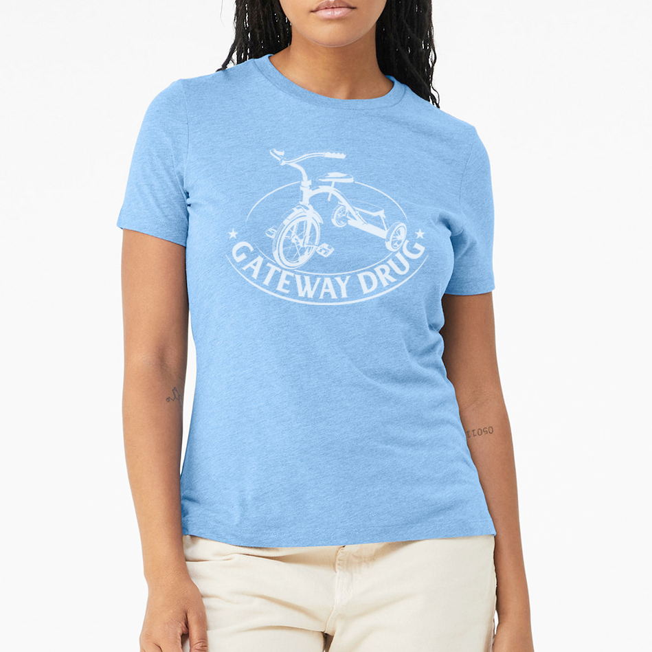 GATEWAY DRUG DESIGN: Ladies' Relaxed Heather CVC Short-Sleeve T-Shirt