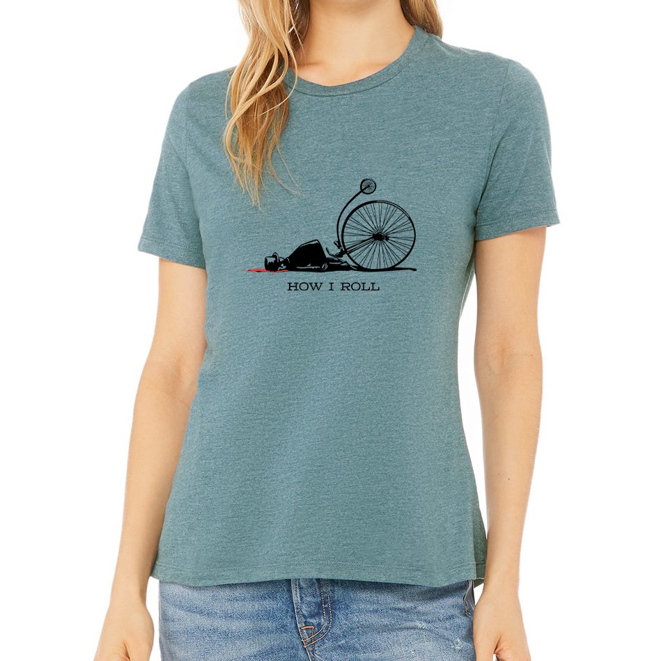 HOW I ROLL: Ladies' Relaxed Heather CVC Short-Sleeve T-Shirt