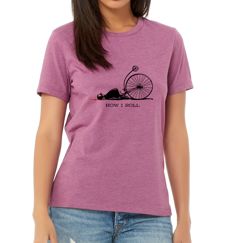 HOW I ROLL: Ladies' Relaxed Heather CVC Short-Sleeve T-Shirt